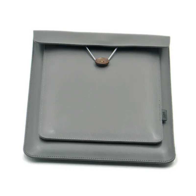 Double Layer High Capacity 14 Inch Laptop Bag Cover PU Leather Laptop Sleeve Case For M1 M2 Book Pro 14 Huawei MateBook y250730