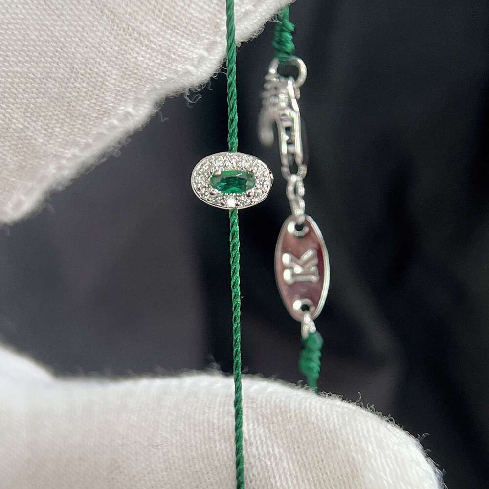 Ultra-fine Inlaid Dia Green Blue Woven Zodiac Year Niche Light New Chinese Style High Appearance Red Bracelet