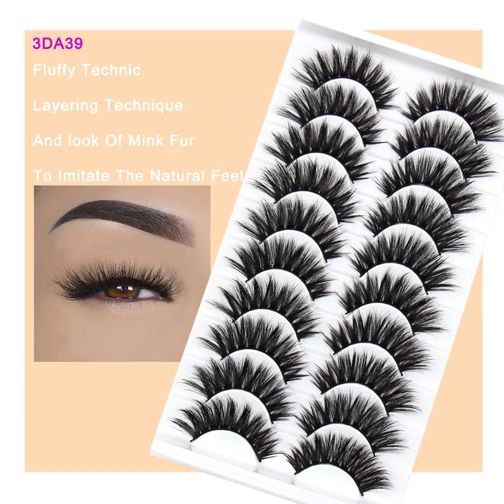 3D Makeup Faux Mink Lashes Natural Fluffy False Eyelashes Wholesale Wispy Thick Long Natural Eye Makeup Tools 3DA39 Z250730