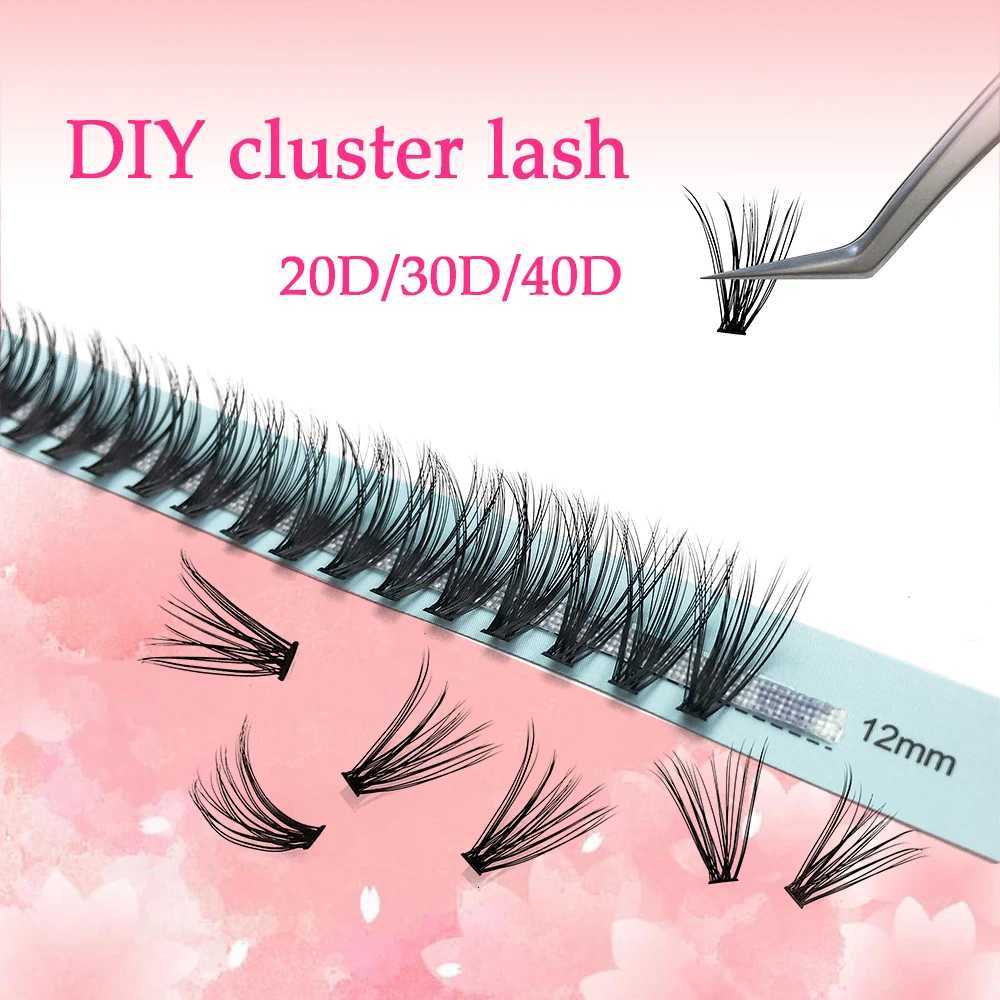 100 Bundles Cluster Eyelash Natural Hair Individual Eyelash 20D/30D Faux Mink DIY Ready-made Fans 8-16 MIX Lower Fake Eyelash Z250730