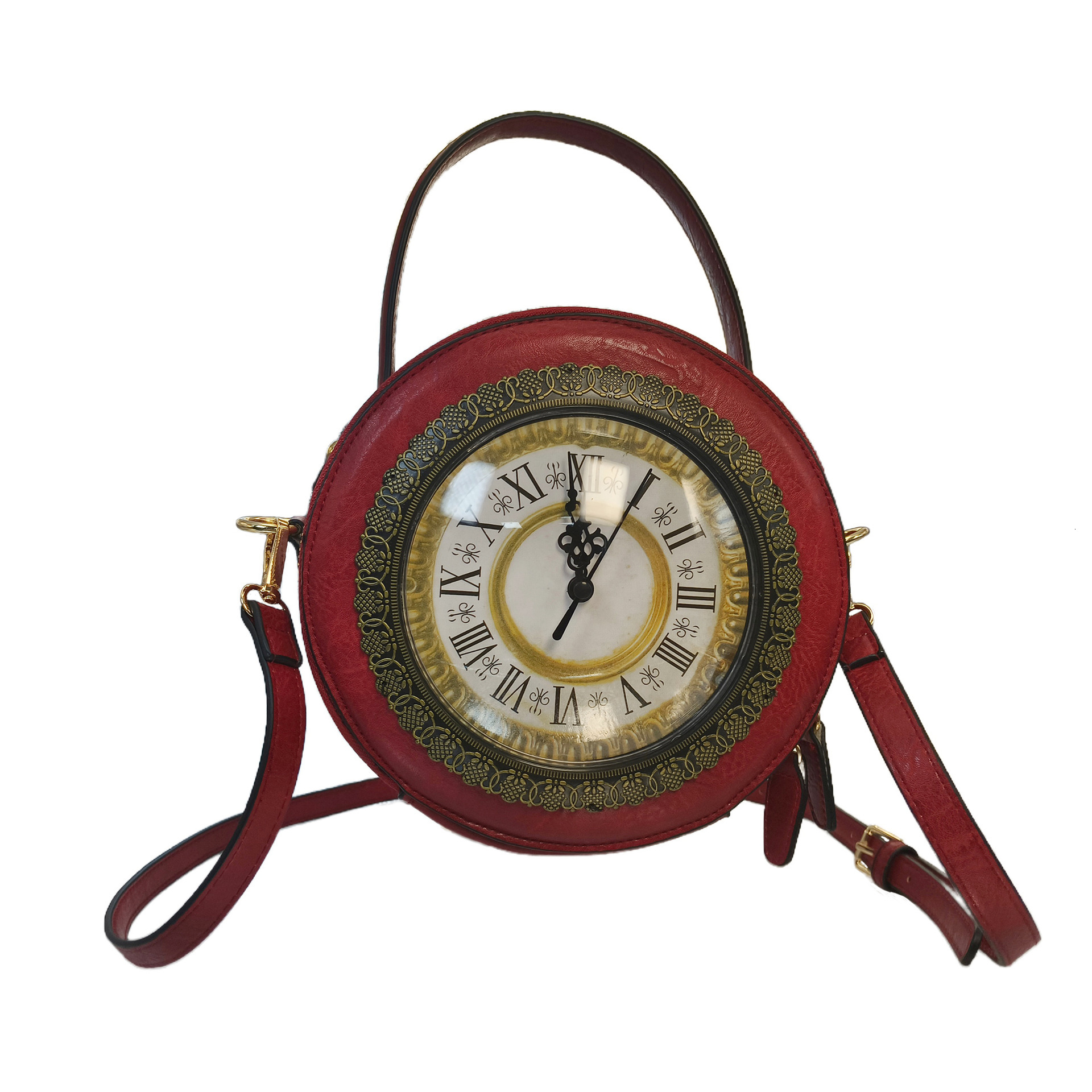 Temu Fashion Personality Crossbody Creative Clock Shape 3D Handbag Shoulder Bag Standard ddmymoon