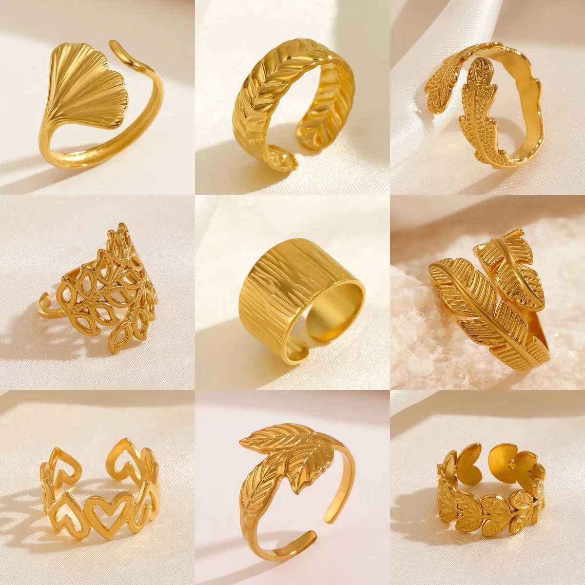 316L Stainless Steel Rings for Men Gold Color Mens Ring M Finger Wedding Luxury Quality Jewelry Accessories 48 Styles Y250730