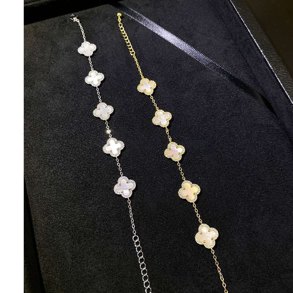 French Style Zircon Flower Rhombus 2025 Elegant Bracelet Light High-end Feel Women's Jewelry