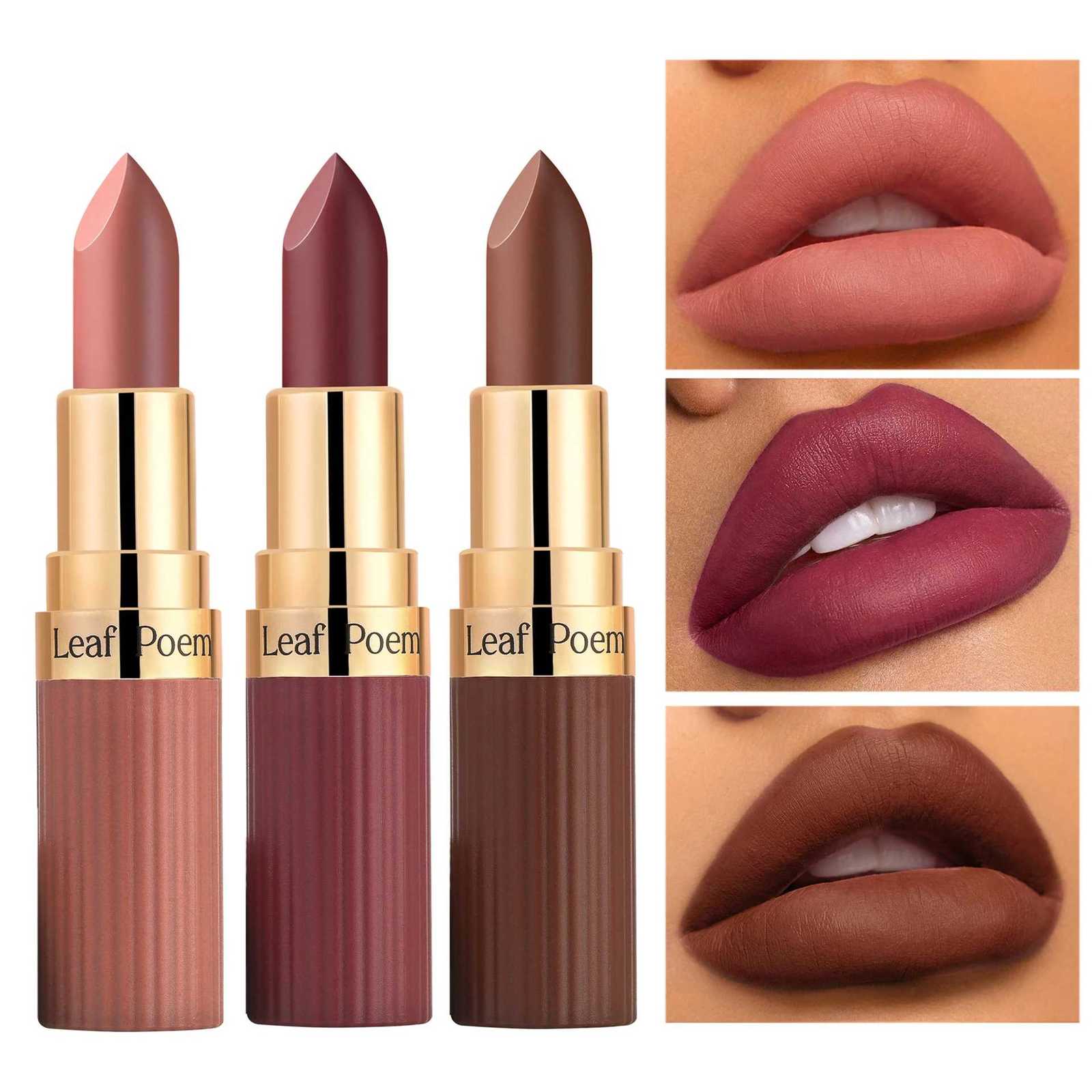 6 Color Matte Lipstick Velvet Dark Brown Lip Gloss Waterproof Lasting Pigments Makeup Nude Coffee Lip Stick Lips Makeup Cosmetic G250729