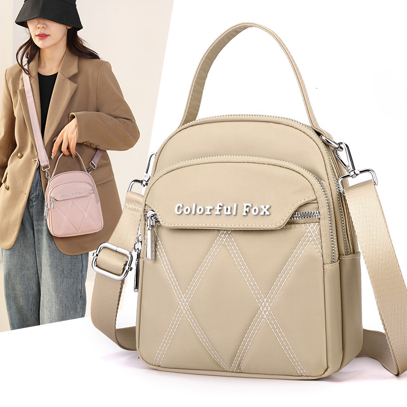 Colorful Fox Korean Version Multi-layer Shoulder for Women Outdoor Casual Embroidered Crossbody Bag Key Coin Handbag ddmymoon