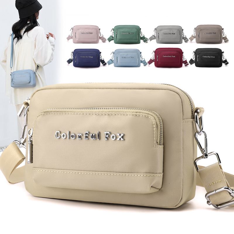Colorful Fox Summer New Women's Shoulder Fashion Simple Multi-layer Casual Versatile Phone Crossbody Bag ddmymoon