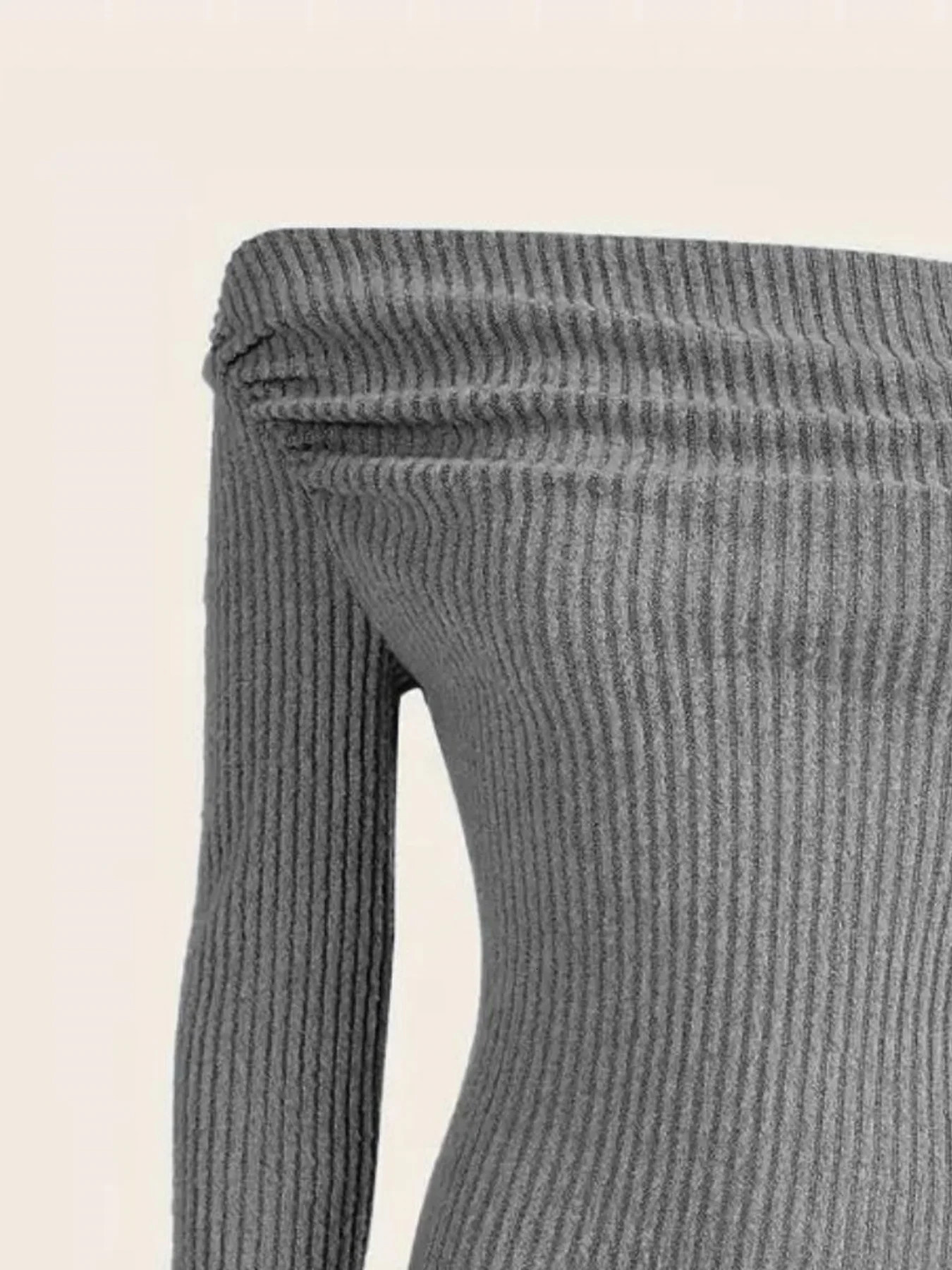 fashion solid color selling onelength neck womens longsleeved Tshirt 250729