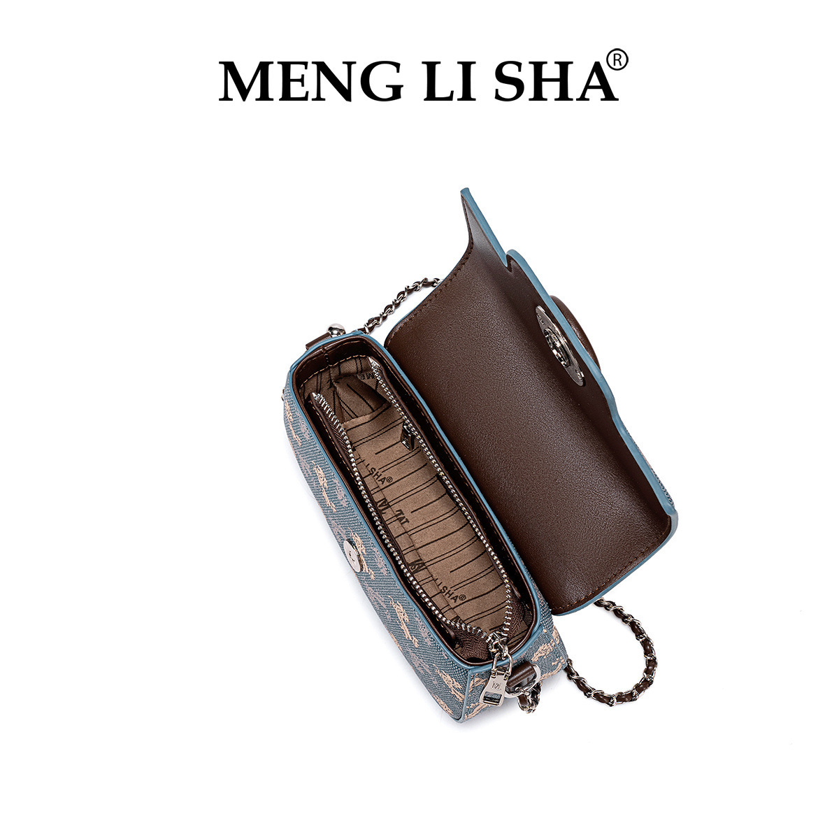 Spring Summer New Crossbody Women's Shoulder Versatile Chain Print Small Square Bag Niche Commuter Light Luxury Handbag ddmymoon