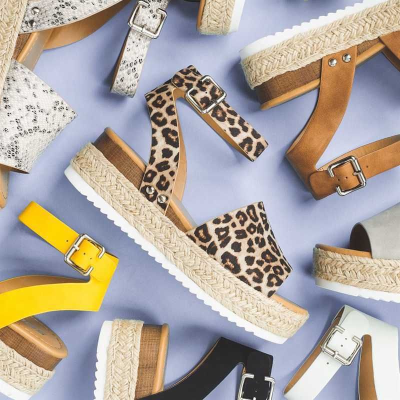 Trendsetting Leopard Patterned Platform Wedges: Casual yet Chic Footwear