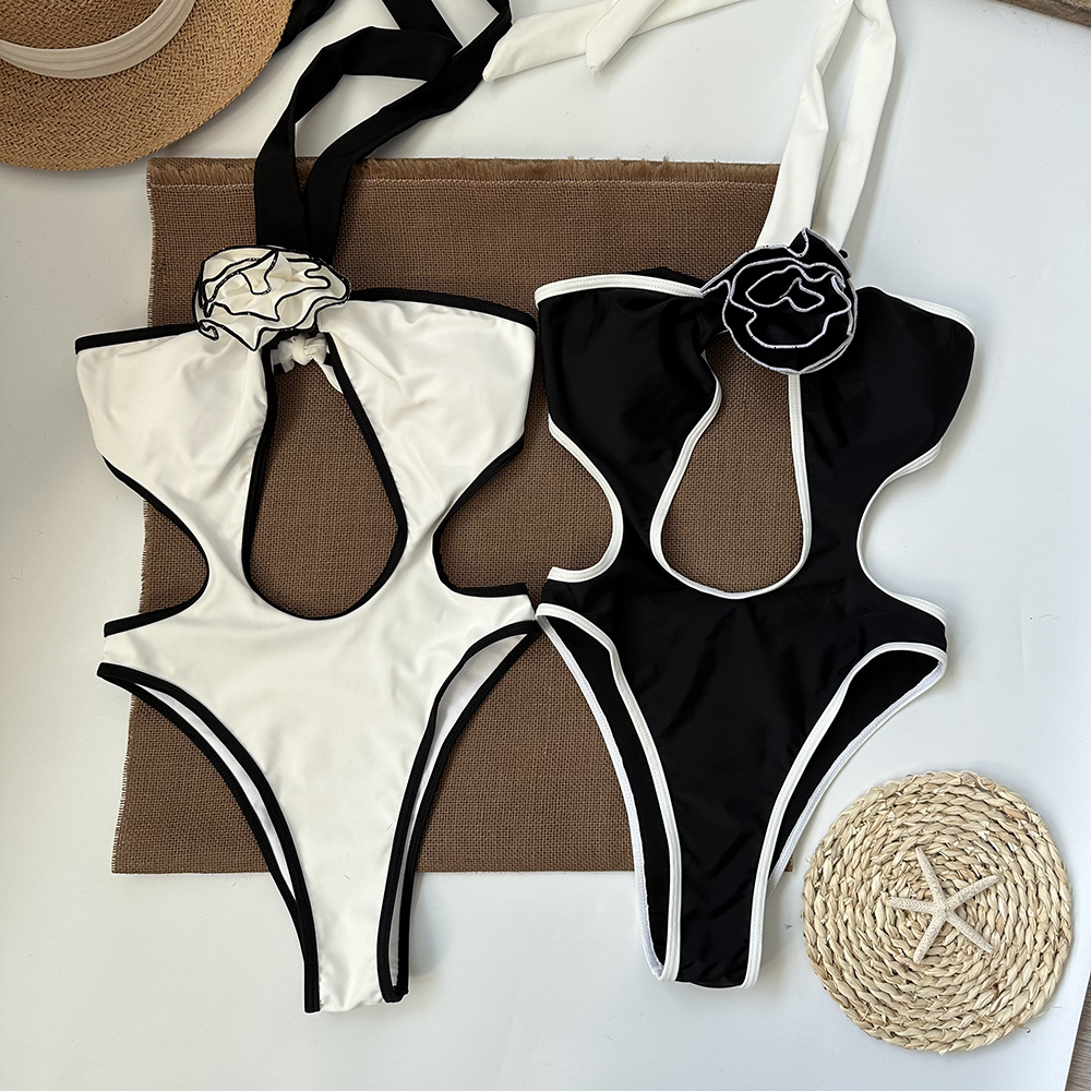 Women's Swimwear Sexy Women One Piece Swimsuit Female 2025 Brazilian Monokini Swimming Suit Beachwear High Cut Patchwork Bathing
