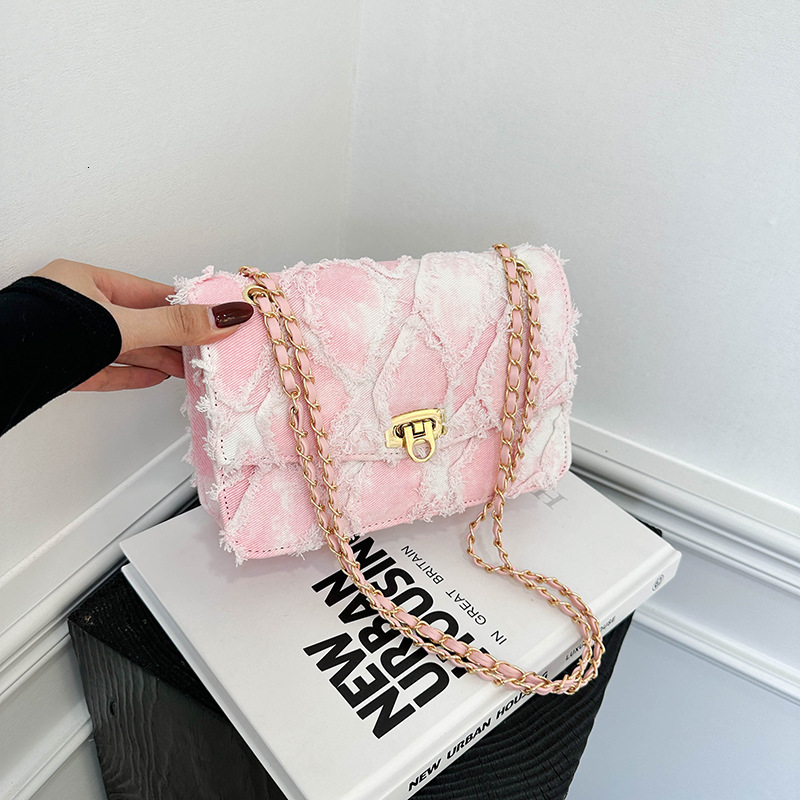 Summer New Women's Shoulder Bag New Denim Small Square Bag Armpit Shoulder Crossbody Bag Elegant Women's Handbag Fashionable Designer Bag