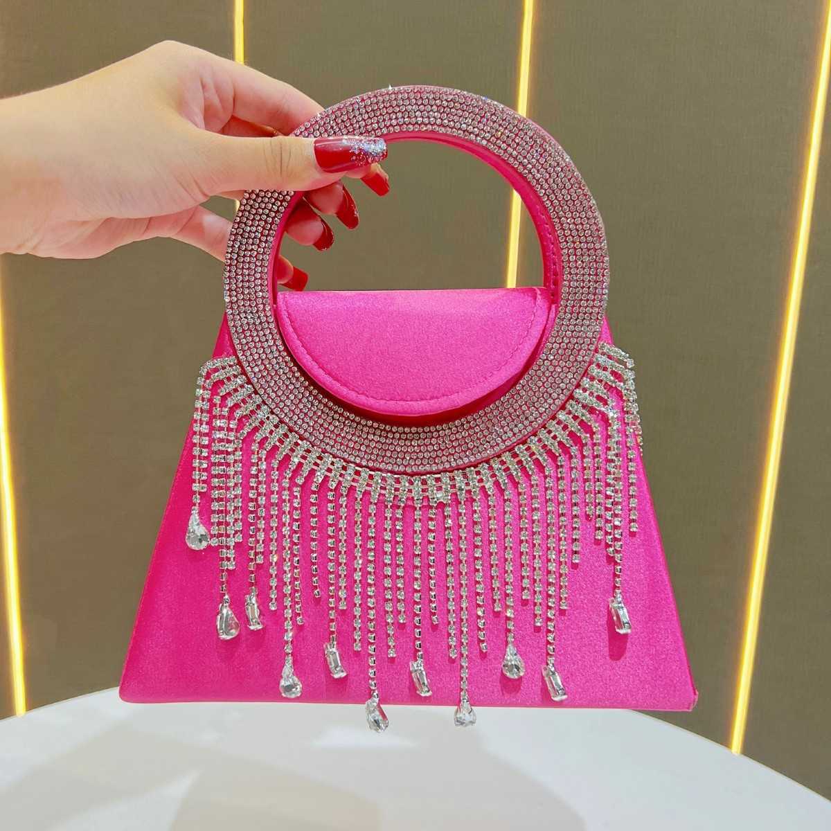 New Luxury Diamond Studded Womens Evening Bag Fashion Crossbody Bag High End Clutch Bridal Bag Handbag