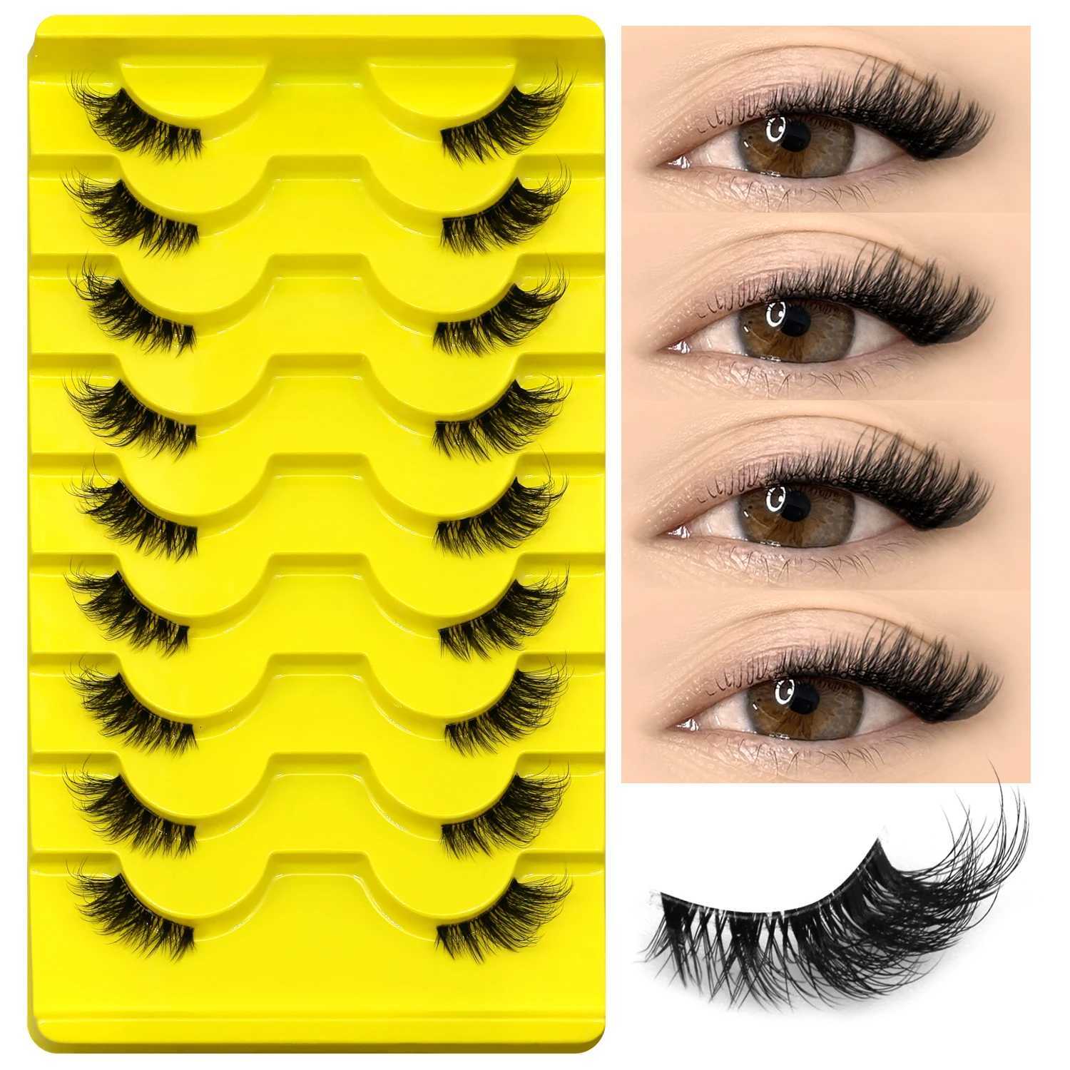 3D Faux Mink Lashes Multipack GROINNEYA False Eyelashes Cat Eye Lashes Natural Long Half Eye Lashes Short Wispy Clear Band Lashes Z250730