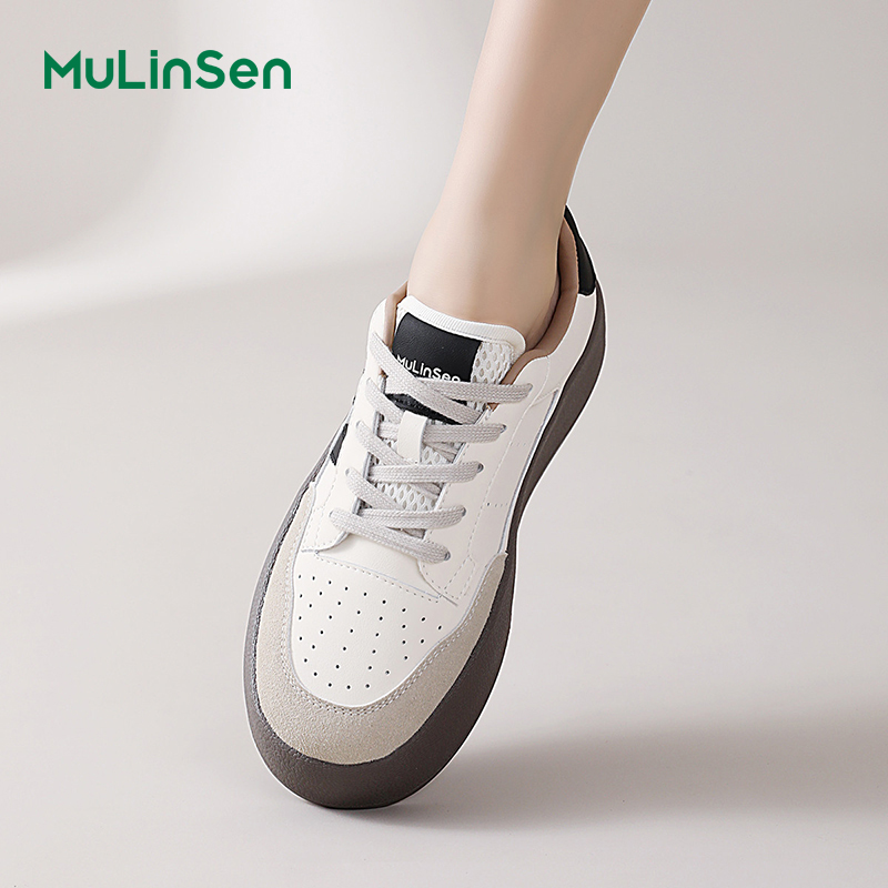 Mulinsende training shoes women's shoes 2025 new four seasons breathable fashion all-match niche retro casual thick-soled sneakers