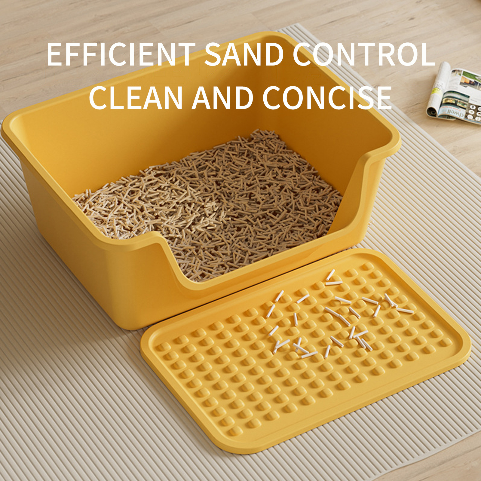 Cat litter box oversized anti splash semi enclosed open cat toilet giant box wholesale of cat supplies