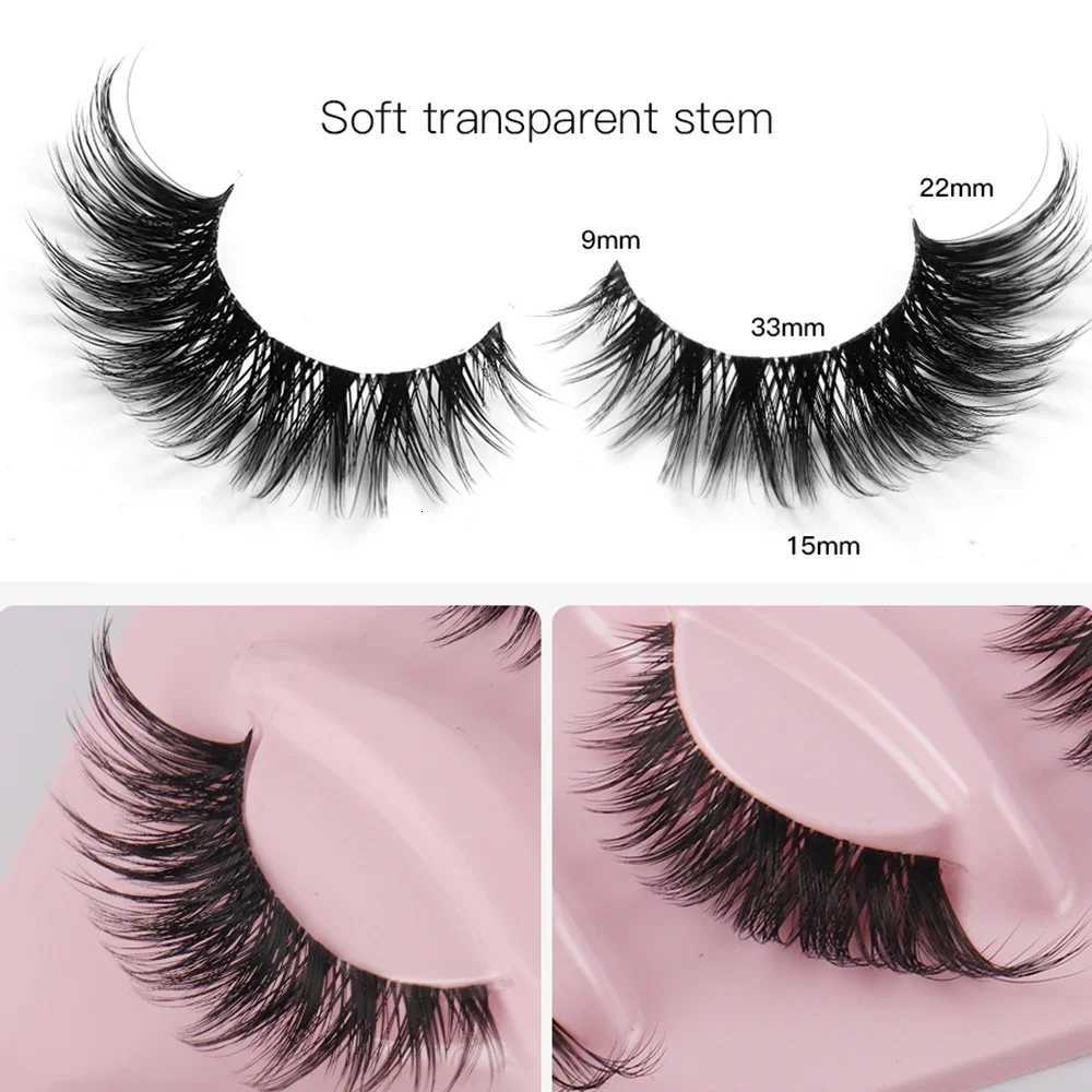 5 Pairs Cat Eye Lashes Fake Eyelashes Natural Long Manga Lashes Winged End Eye Elongated Eyelashes Fake Lashes Makeup Z250730