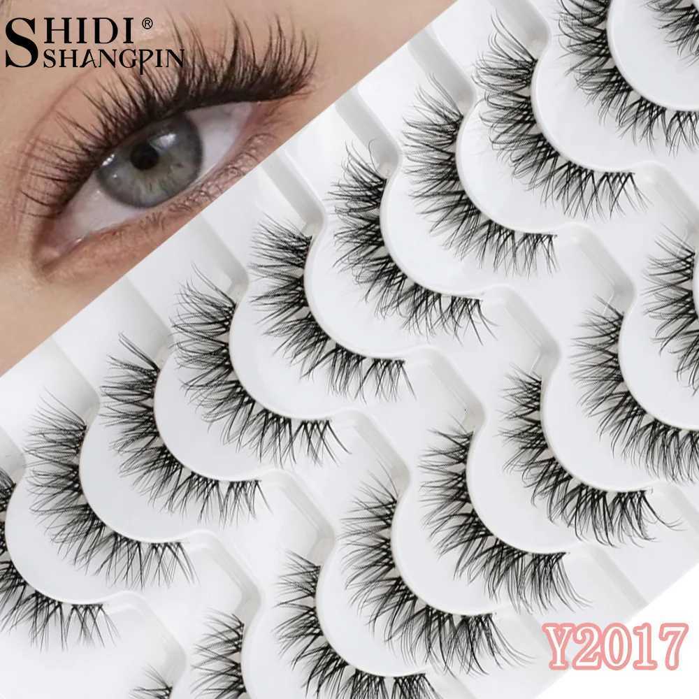 3/10 Pairs Cat Eye False Eyelashes Extension Soft Faux Cils Makeup Fluffy Fake Eyelash Handmade Natural Long 3D Mink Half Lashes Z250730