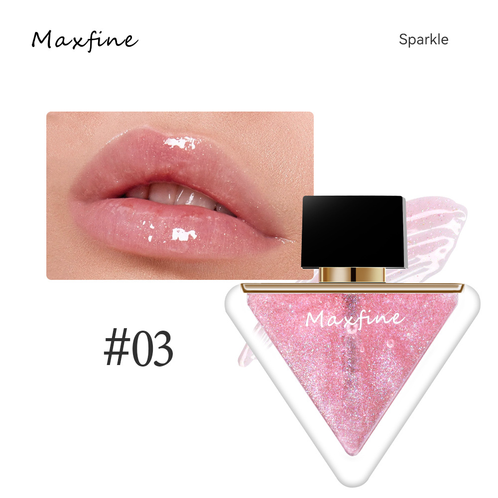 Plumping Glitter Clear Lip Gloss Sparkling Fine Pearl Mirror Lip Glaze Makeup Moisturizing Shimmer Diamond Liquid Lipstick Tint Lipstick Moisturizing 