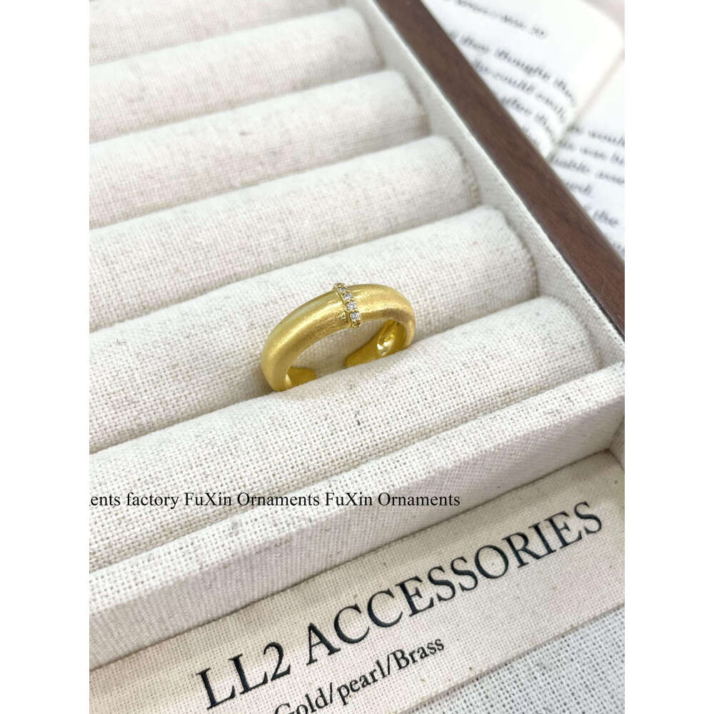 INS Minimalist Brushed Ring for Women, Unique Design, High-end Feel, Adjustable Open Ring, Trendy Personality e57