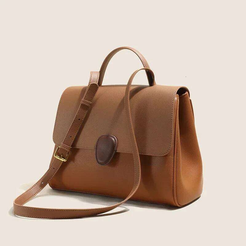 Women Large Capacity Cow Genuine Leather Handbag Retro Cowhide Shoulder Messenger Bag Female Clutch Tote Bags New