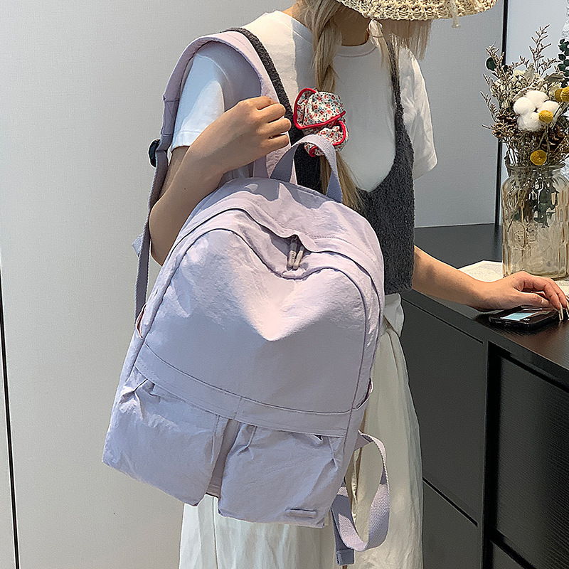 Colorful Fox Japanese and Korean Simple Versatile Women's Backpack Travel Student Soft Large Capacity Commuting ddmymoon