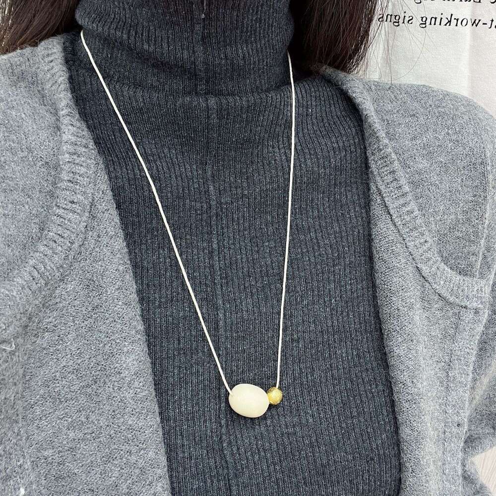 Niche Design Emotion Pendant for Women 24 New Style Tie Rope Long Sweater Chain Versatile Fashionable Simple Necklace 701
