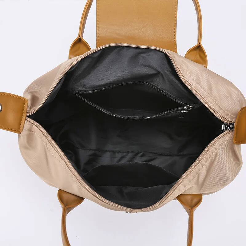 Large Capacity Women Handbag Black, Waterproof Fabric Shoulder Crossbody Bag