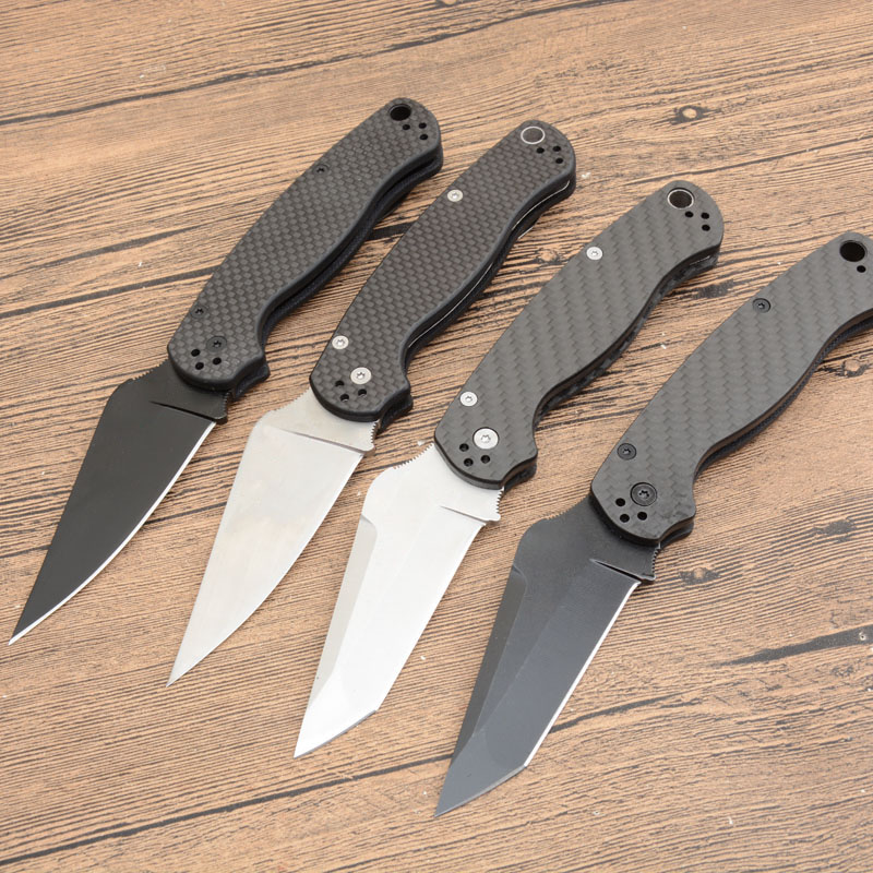 Classic Folding Knife CPM-S30V Satin/Black Blade Black Carbon Fiber Handle Outdoor Camping Hiking Fishing EDC Folder Pocket Knives