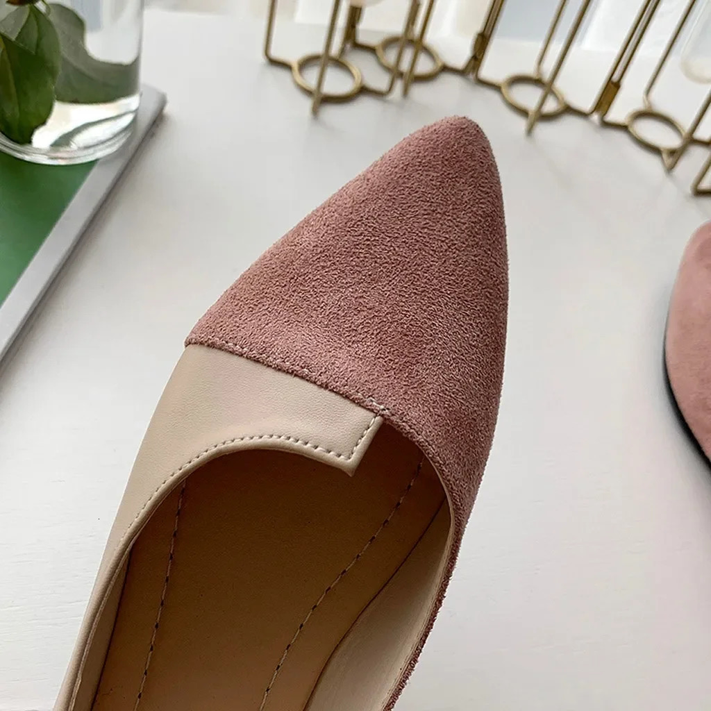 Women Shoes Fashion Splice Color Mule Flats Pointed Toe Ballerina Ballet Flat Slip on Shoe Zapatos Mujer Loafers Size 35-41 250724