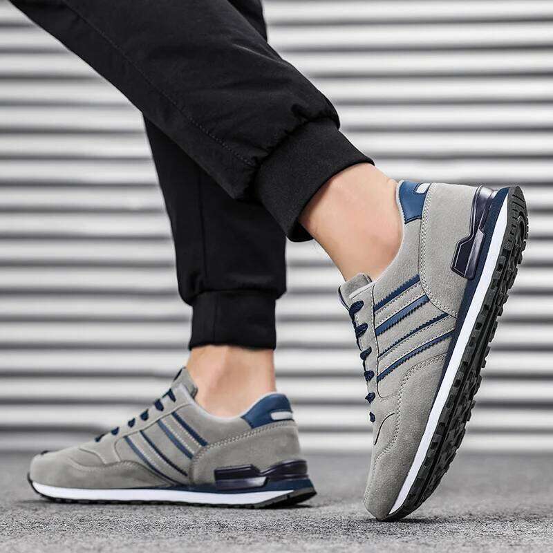 Artificial Leather Causal Male Spring Men Casual Light Shoes Sneakers Lac-up Flats Breathable Outdoors Sapato