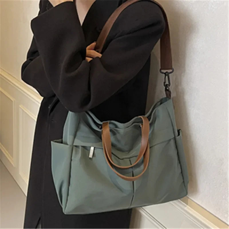 Spacious Nylon Tote Bag for Women Stylish Handbag Shoulder Crossbody Perfect Outings Travel Business Fitness Shopping 250725