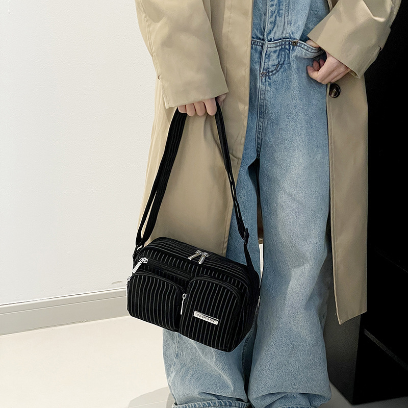 Colorful Fox New Water-Resistant Camera Crossbody Ins Striped Unisex Shoulder Bag ddmymoon