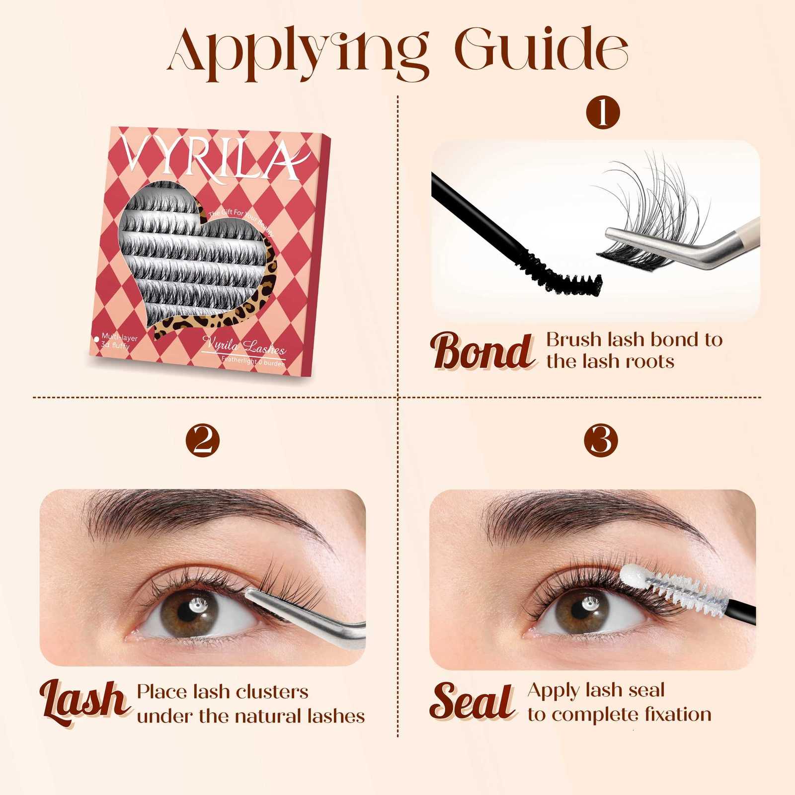 0.05mm PBT Fiber Eyelash Clusters 0.1mm Superfine Invisible Band D Curl DIY Lash Extension 8-16mm Individual Lashes Z250730