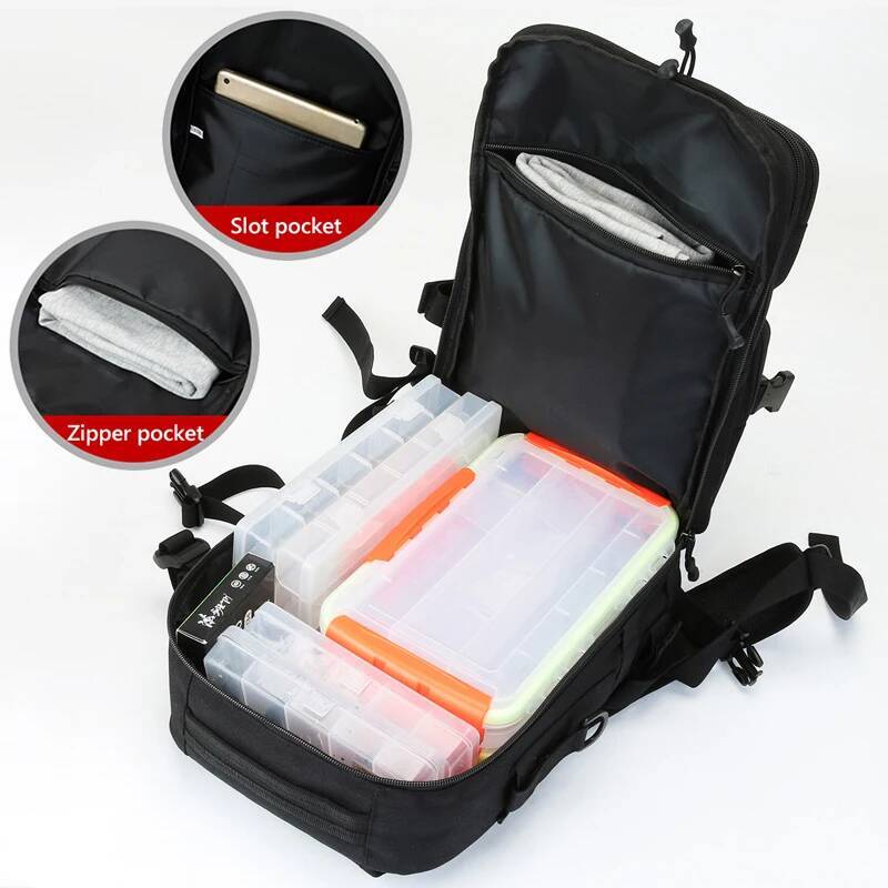 Large Fishing Tackle Storage Bag with Rod Holder Tactical Water Bottle Backpack Lures Gear Shoulder Bags Pockets Casual Anglers high-quality