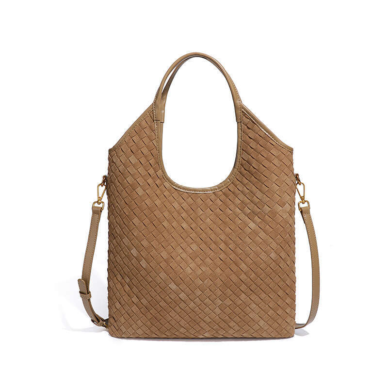 Women Casual Large Capacity Crossbody Handbag New Woven Underarm Single Shoulder Ladies Suede Matte Tote Bag