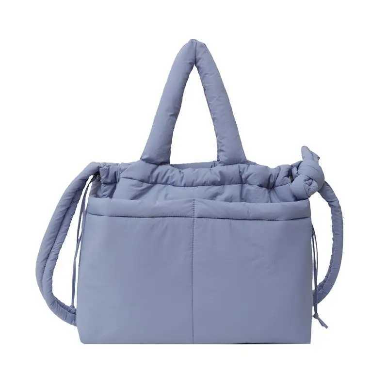 2024 Puffer Tote Bag Casual Tote Handbag Large Capacity Soft Commuting Bag Adjustable Strap Padded Shoulder Purse Chic Hobo Bag Y250730