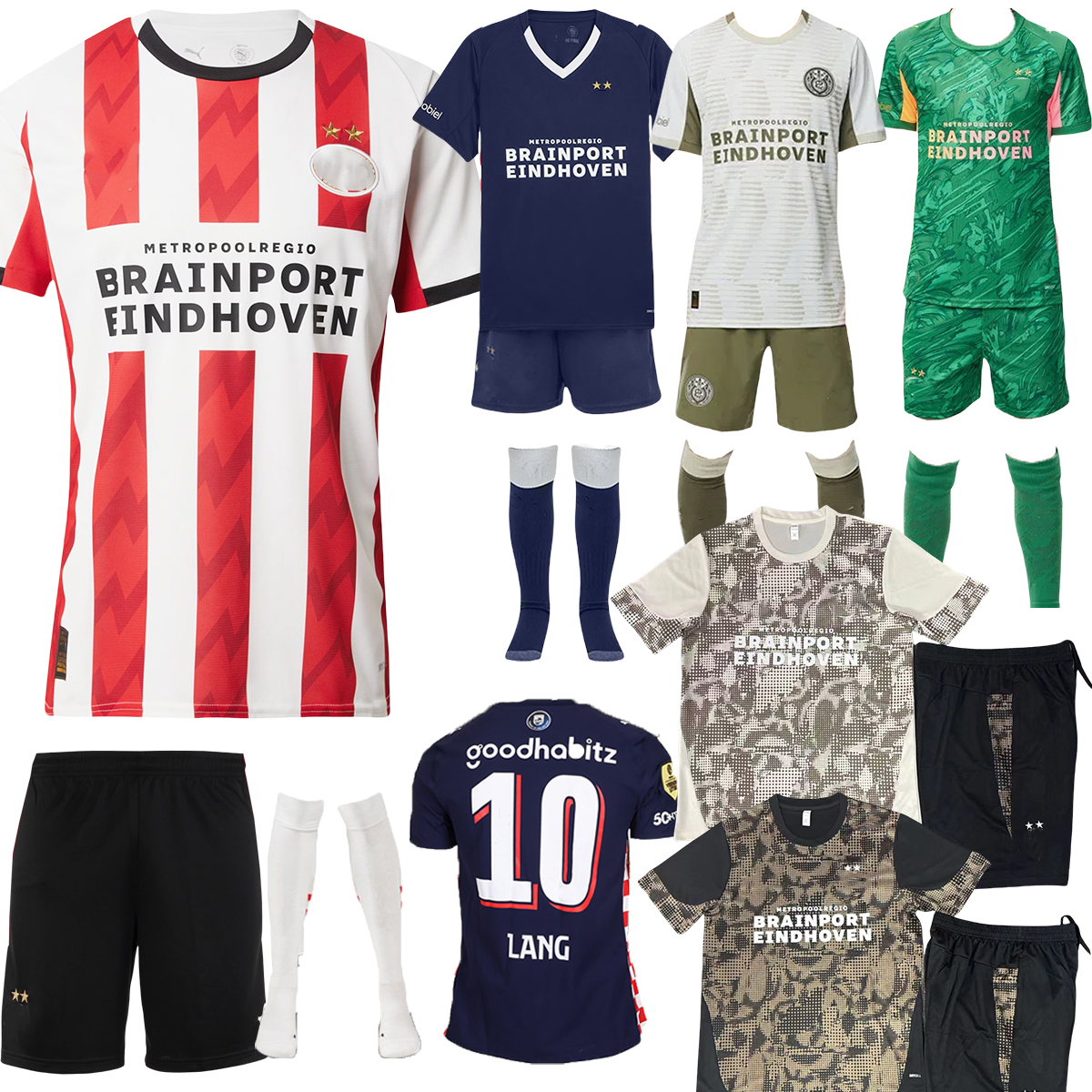 25 26 PSVS soccer Jerseys FANS PLAYER VERSION 2025 home away 3rd SAIBARI SCHOUTEN PEPI DE JONG LANG TILLMAN KIT foootball KID KIT MANS
