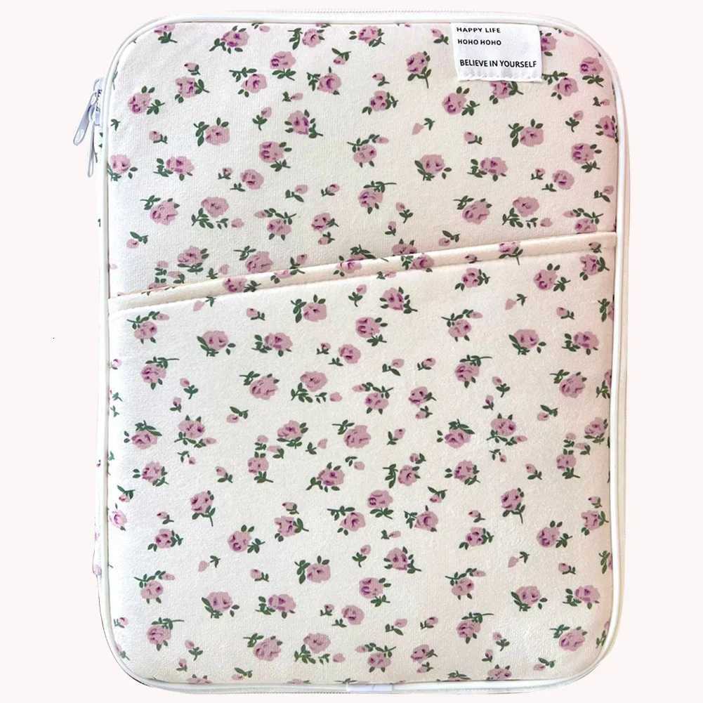 11/13in Floral Padded Laptop Case Shockproof Tablet Sleeve Case Portable Computer Cover Bag Soft Laptop Protective Bag y250730