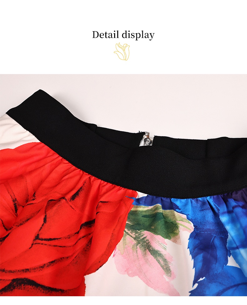 Women's Floral Print Midi Maxi Skirts 2025 Summer Casual A Line High Waist Pleated Flowy Long Skirt 6111683