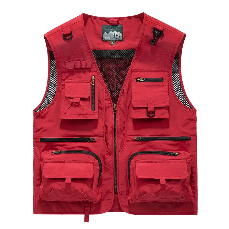 FGKKS Outdoor Leisure Vest Mens MultiPocket Breathable Sports Coat HighQuality n Men 250730