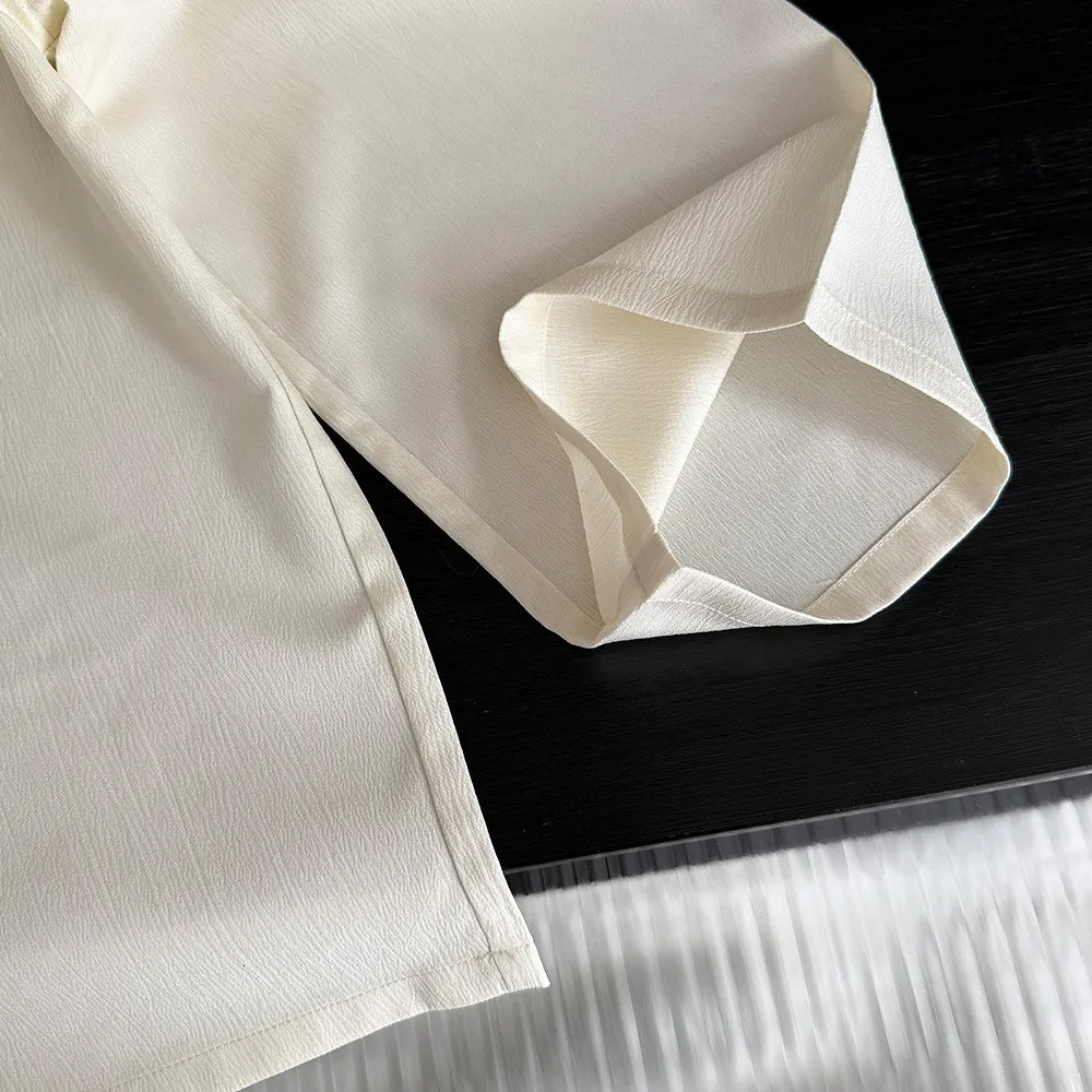 Summer Solid Color Girls Suit Korean Version Double Layered Flying Sleeve Wave Embroidered TopPants Set for 3-7 Year Old 250729