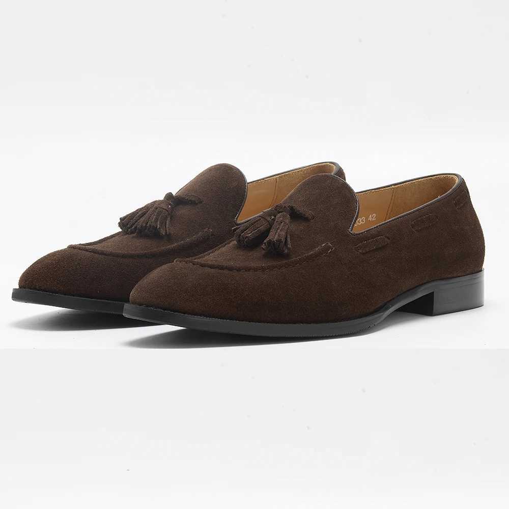 2024 Stylish Genuine Leather Men Soft Moccasin Driving Loafers Suede Leather Boat Shoes Men Top Grade Casual Loafer Shoes Y250730