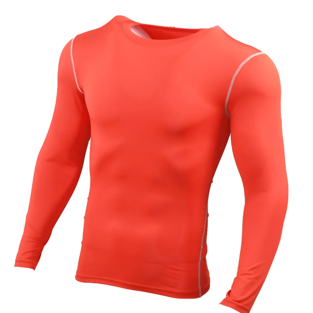 Men Compression Running TShirt Gym Sportswear Training Jogging Shirts Fitness Tight Long Sleeve Sport Tshirt Quick Dry Clothing w250729