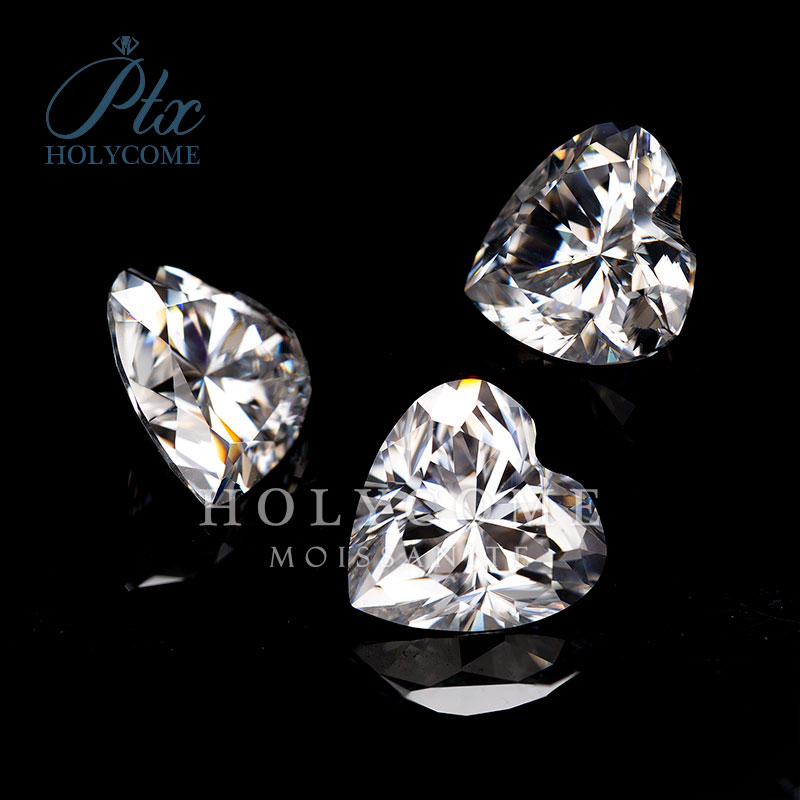 Moissanite Stone Heart Shape Wholesale Extremely Shiny Quality Multiple Shapes Top D Color Vvs1 Jewelry Making Materials Loose Stone with GRA Certifie