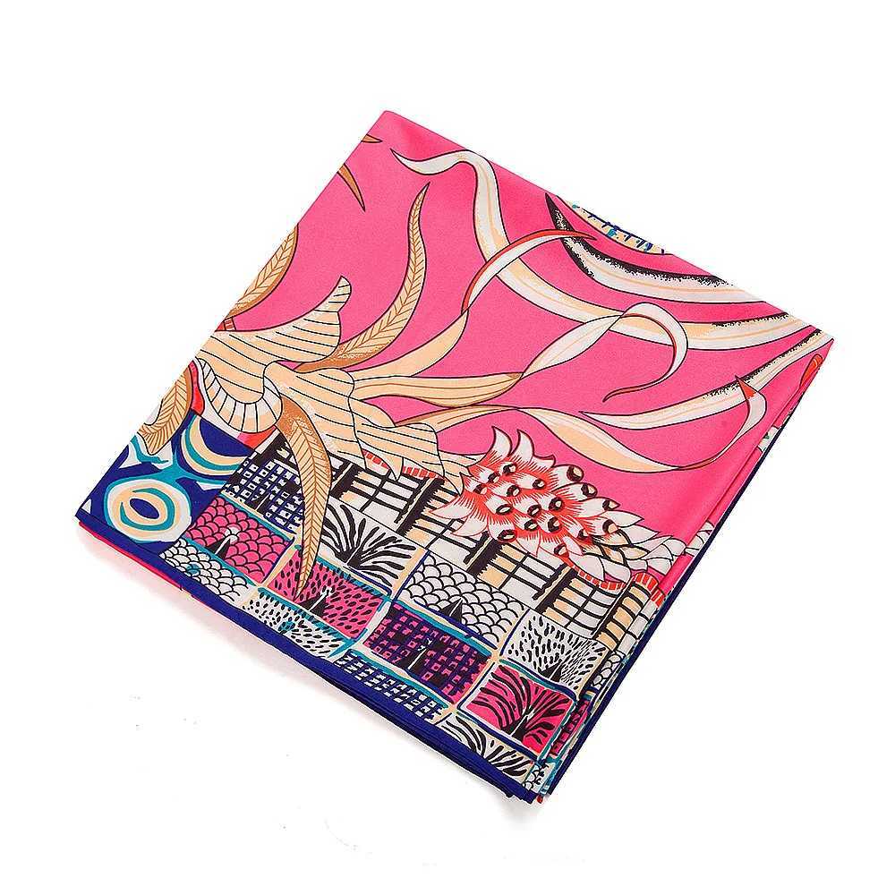 POBING Luxury Brand Twill Silk Scarf s Printed Square Scarf New Design Print Kerchief Wan Neck Shl Wrs Echarpe S250730
