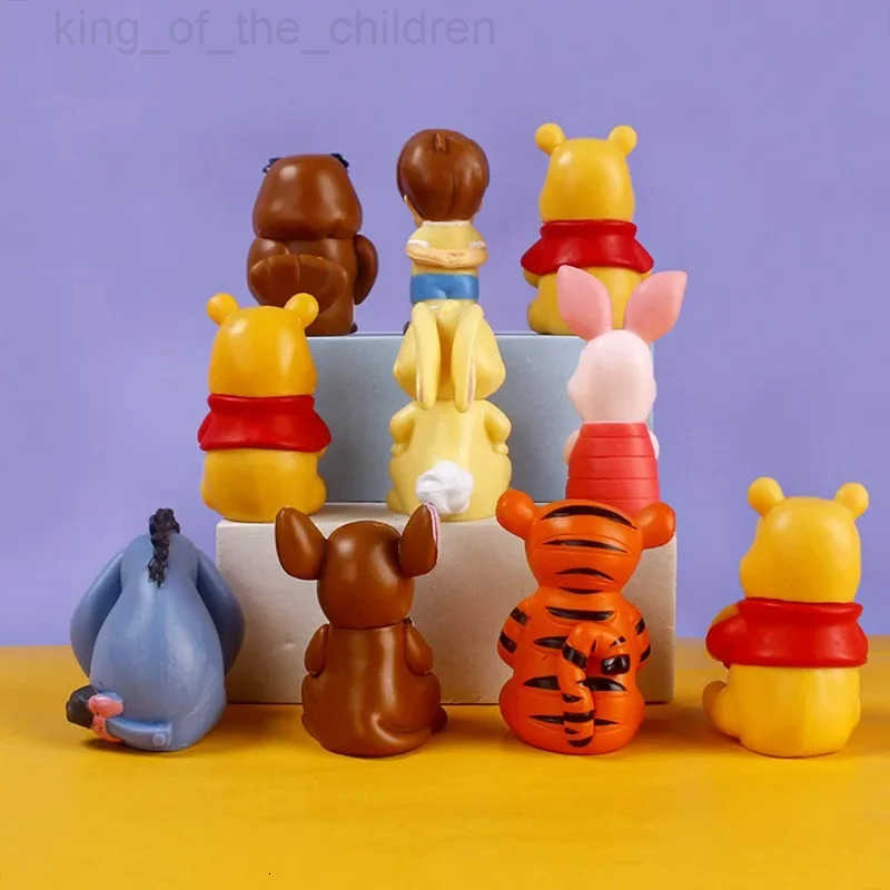 Disney 10pcs/set Cute Cartoon Winnie The Pooh Action Figure Toy Pooh Bear Tigger Eeyore Piglet Action Figure Dolls Toy Gifts for Kids W250730