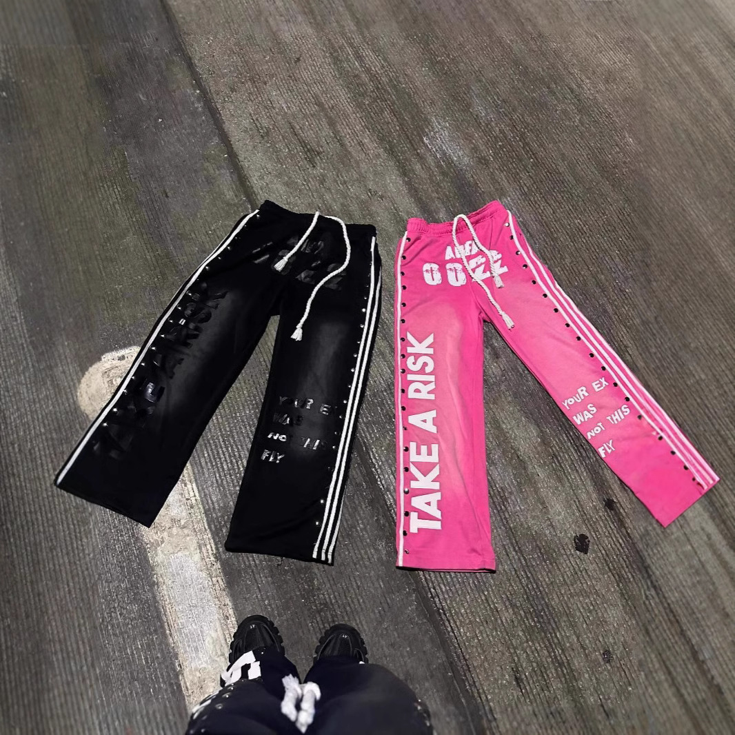 Hooded Sweatshirt Set Fashion Casual Long Pants Printed Hip Hop Rock Unisex Sweatshirt Jacket