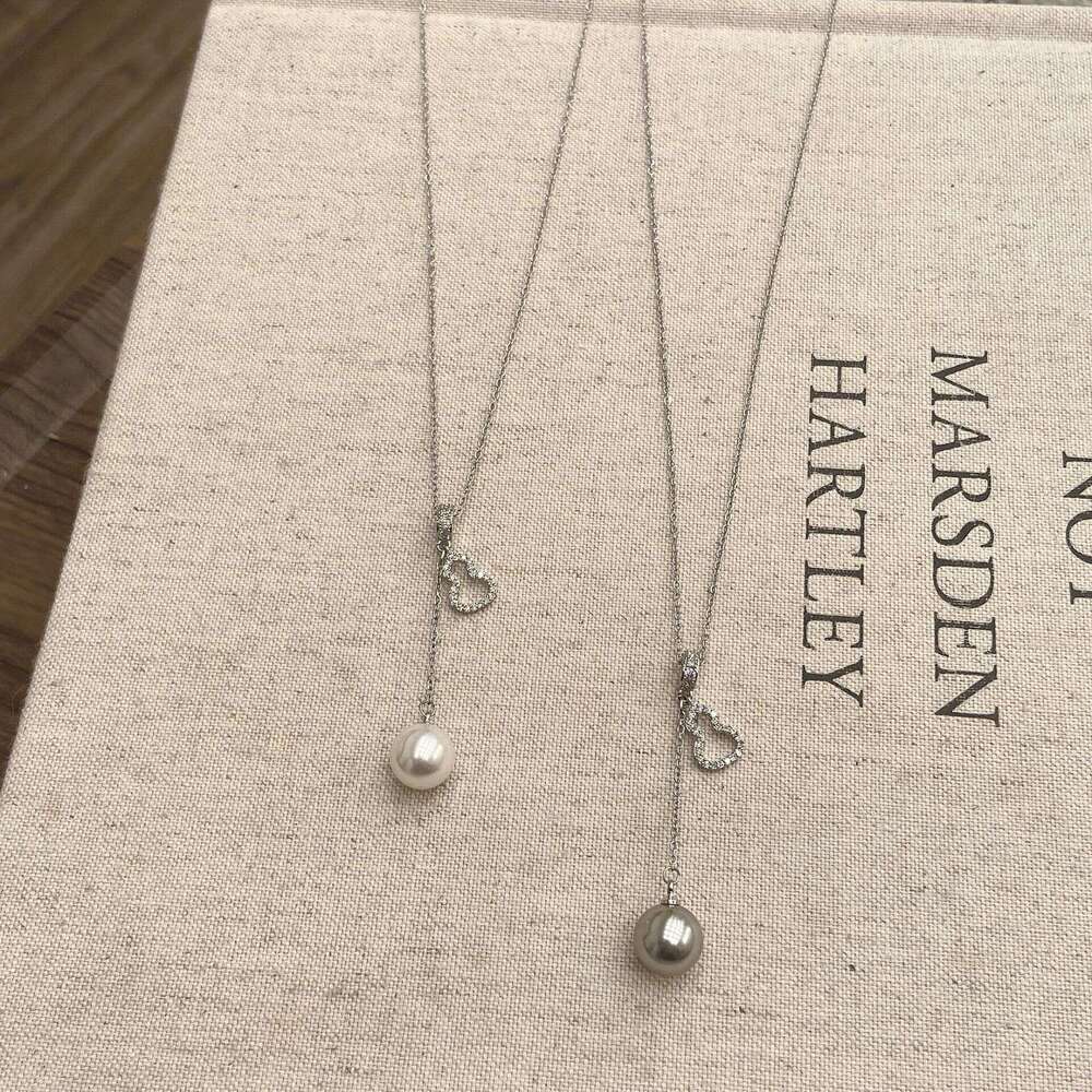 Niche Design Gourd Colorful Strong Light Pearl Necklace High-end Elegant Simple Versatile French Collarbone Chain 21a