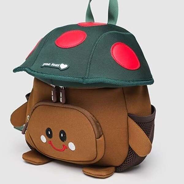 Leather Bag Bucket Bag Tote Bag New Children S Travel Mini Cute Cartoon Mushroom Kindergarten Toddler Backpack