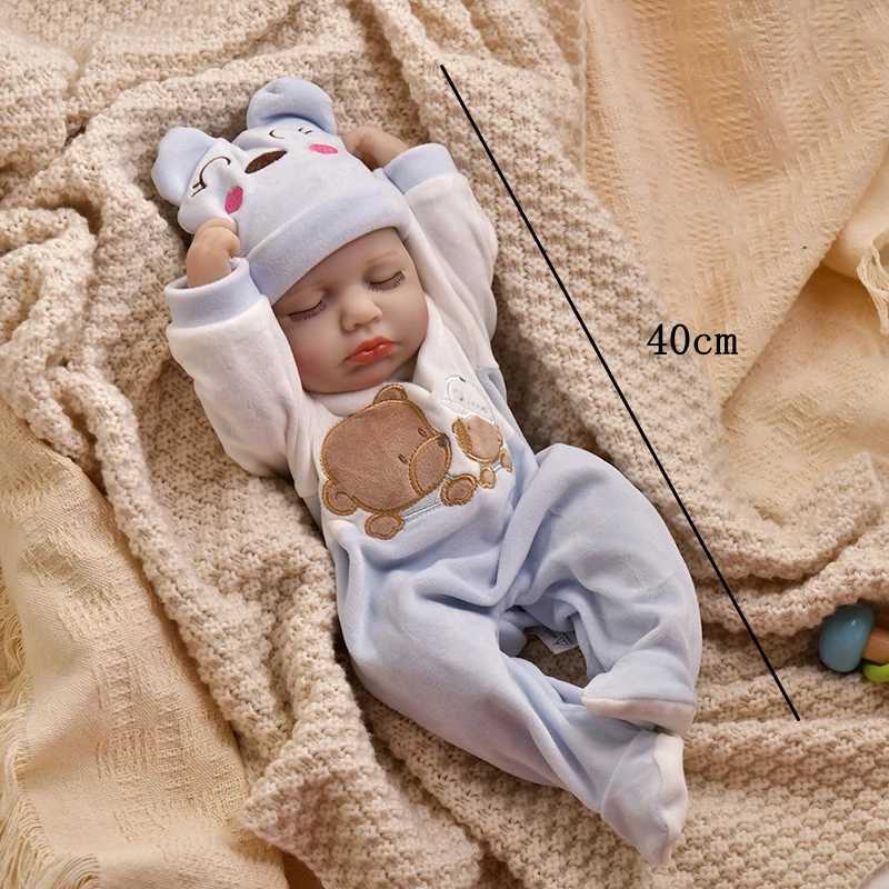 16 Inch 40cm Loulou Full Body Soft Vinyl Girl Reborn Baby Doll Lifelike Bebe Reborn Doll Toys Realistic Baby Doll Toys XJ250730